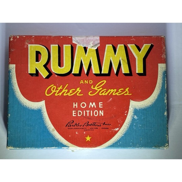 Vintage Game Parker Brothers RUMMY and Other Games 1942 COMPLETE w/instructions - Picture 1 of 10